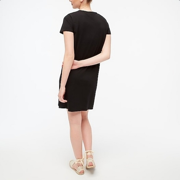 New! J. Crew Black Short-sleeve T-Shirt Dress NWT - Picture 2 of 11